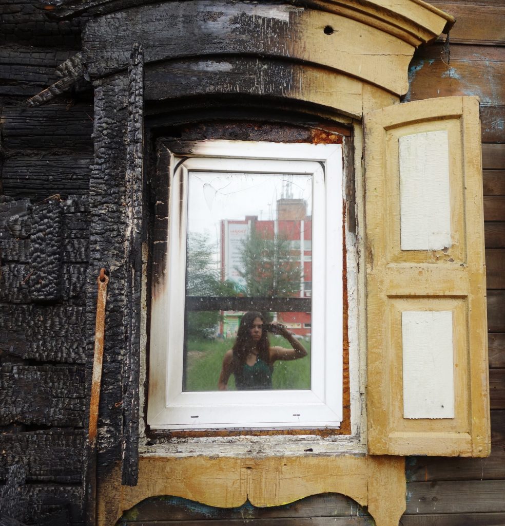 old wooden houses in Irkutsk