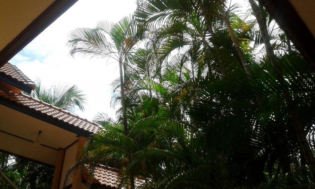 courtyard of Soradith Hotel in Vientiane Laos