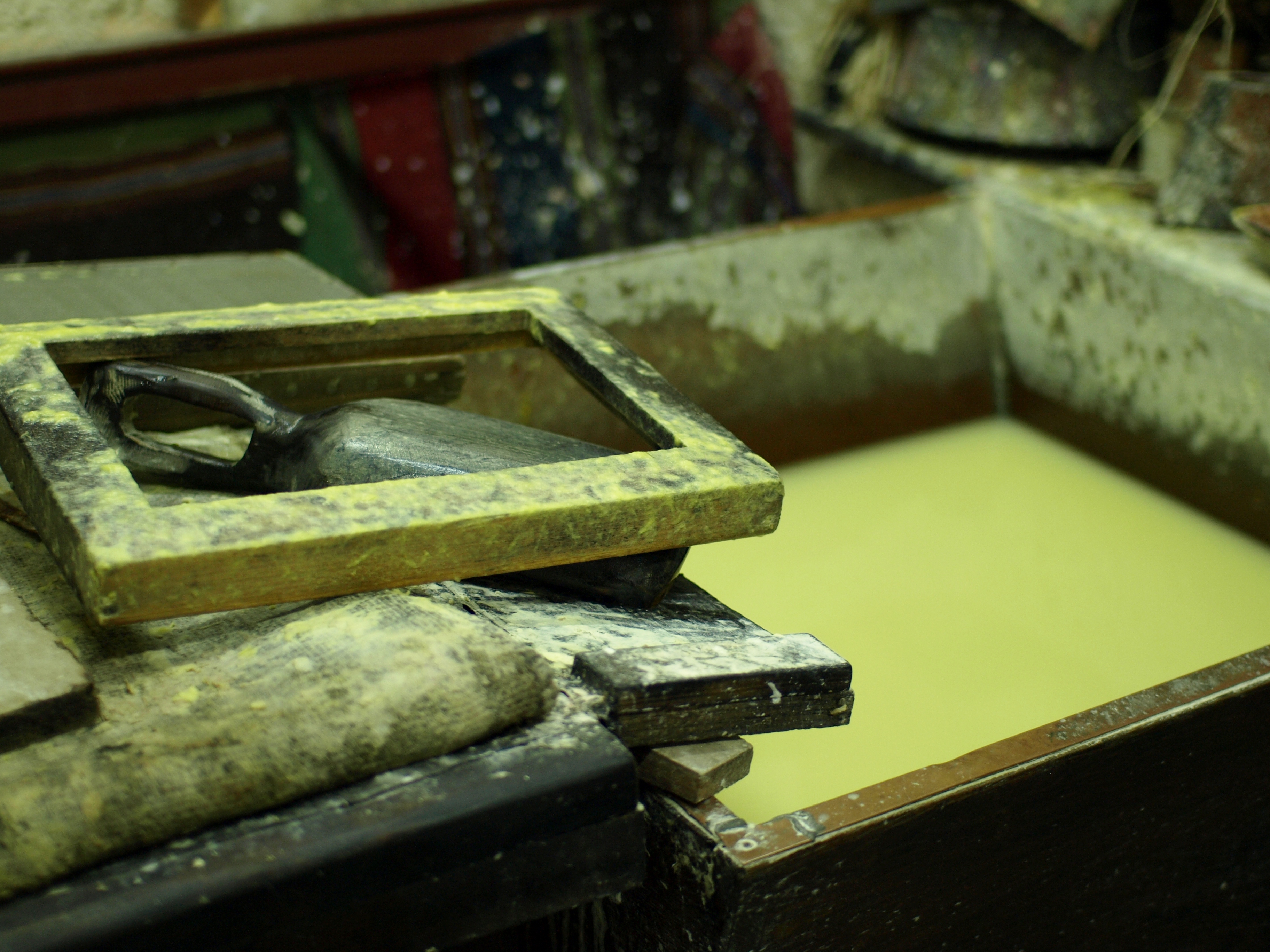 Paper making in the handmade paper workshop in Ohrid